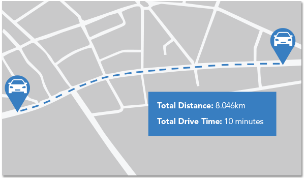 Street Route – Driving Distance Calculation
